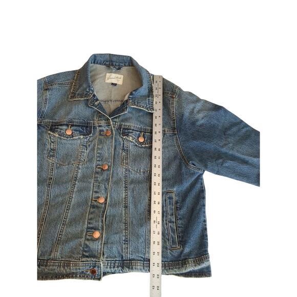 UNIVERSAL THREAD Denim Blue Jean Jacket Size XL Jacket Distressed - Picture 4 of 7